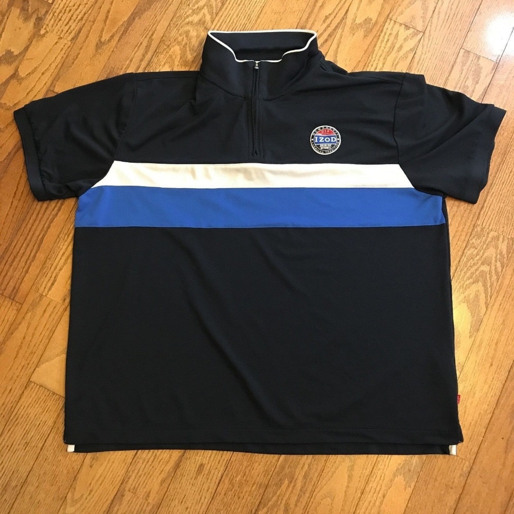 Izod Perform XXL USA Malibu Cup  Zip Polo Shirt